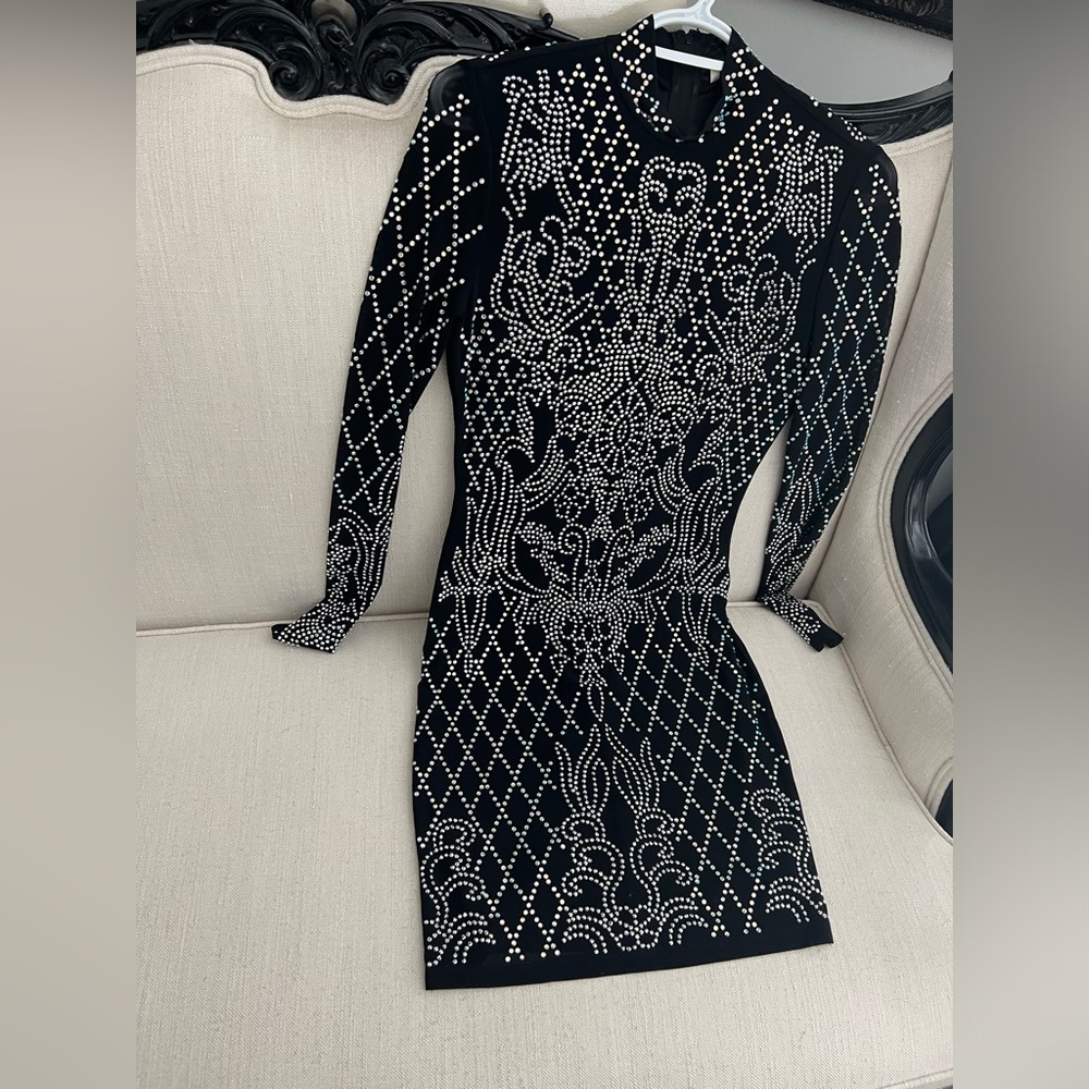 Chelsea Dress Black with silver